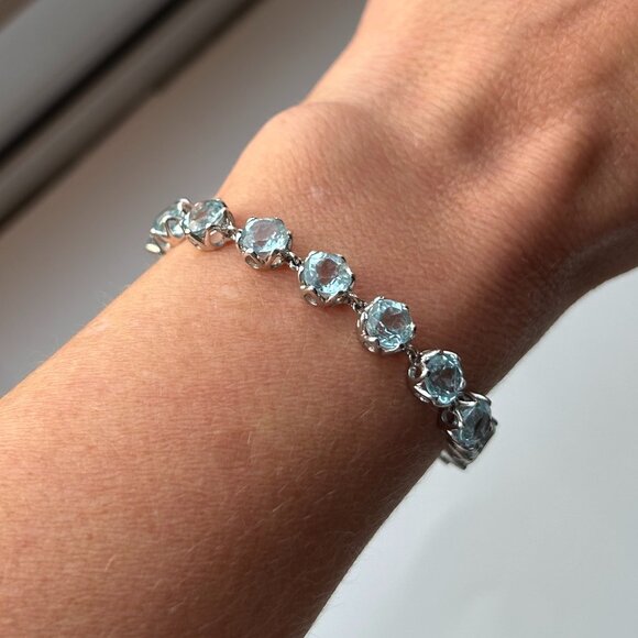 Blue Nile Sky Blue Topaz Bracelet in Sterling Silver - Picture 6 of 11